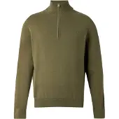 HUGO BOSS Pull en coton avec fermeture éclair courte
