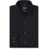 Olymp Level Five Body Fit Chemise noir, Rayé