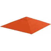 Outsunny Toit de remplacement pour pergola , housse de pergola en polyester, orange, 2,98 x 2,95 m