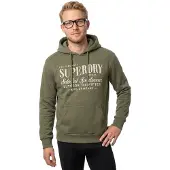 Superdry pour homme. M2014246A Outdoor Supply Co Capuche détendue vert (XXL), Casuel, Coton, Manche longue