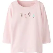 Name it T-Shirt 'NBFLYNA' bleu clair / brun foncé / rose