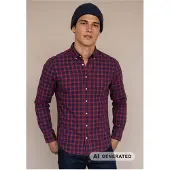 Fynch&Hatton Casual Fit Chemise Brique, A carreaux
