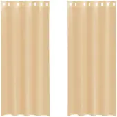 vidaXL Voile Rideaux avec œillets 2 pcs. couleur sable