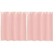 vidaXL Voile Rideaux avec oeillets 2 pcs. Rose 140x140 cm