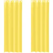 vidaXL Voile Rideaux avec oeillets 2 pcs. Jaune