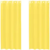 vidaXL Voile Rideaux avec oeillets 2 pcs. Jaune