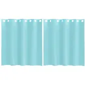 vidaXL Voile Rideaux avec oeillets 2 pcs. Turquoise