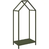 vidaXL Étagère à bois de chauffage vert olive 40x25x90 cm Acier laminé à froid