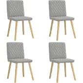 vidaXL Chaises de salle à manger 4 pcs. Tissu gris nuage
