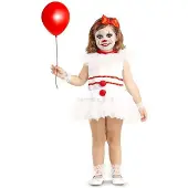 MOM Terrifying Clown Baby Costume Beige 7-12 Months Enfants