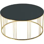 AEA Schwarzer Edelstahl Couchtisch modern elegant