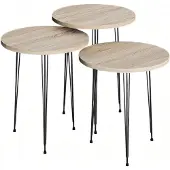Xl Moebel Gmbh Elegantes braunes Couchtisch-Set aus Holz und Metall