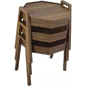 AEA Couchtisch-Set aus Holz in Braun modern elegant