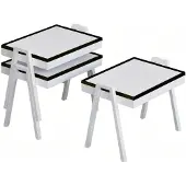 AEA Elegantes weißes Couchtisch-Set aus Holz modernes Design