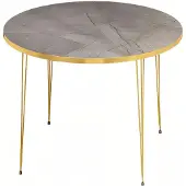 AEA Moderner grauer Couchtisch aus Holz und Edelstahl