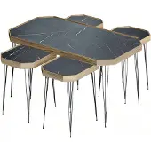 AEA Moderner schwarzer Couchtisch aus Holz