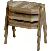AEA Couchtisch-Set aus Holz in Braun modern und robust