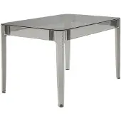 AEA Eleganter grauer transparenter Tisch Rechteckiger Tisch Gartentisch