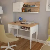 AEA Module mural en bois blanc moderne, design élégant
