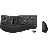 Perixx PERIDUO-605 Ensemble clavier et souris, sans fil, ergonomique, noir