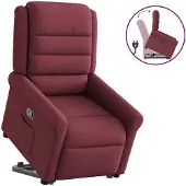 vidaXL Fauteuil relax avec releveur vin rouge Tissu