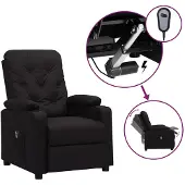 vidaXL Fauteuil relax électrique noir similicuir