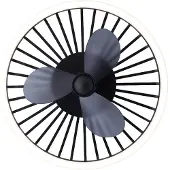 Brilliant Ventilateur de plafond à lampe filaire Capo noir