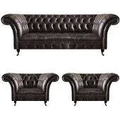 Xl Moebel Gmbh Braune Chesterfield Ledercouchen Wohnzimmer Garnitur Designer Sitzgruppe