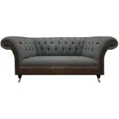 AEA Moderne Graue Chesterfield Polstercouch Designer Luxuriöser Dreisitzer