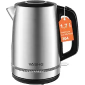 YASHE Bouilloire inox FK-1907, 1,7 L, 2200 W, base 360°