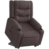 vidaXL Fauteuil relax avec releveur électrique Tissu marron foncé