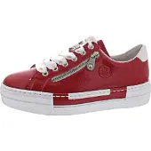 Rieker Baskets basses rouge vif / blanc