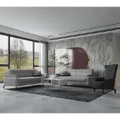 AEA Sofagarnitur Dreisitzer Sessel Sofa Stoffsofa Couch Polstersofa Grau