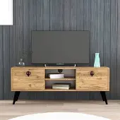 AEA Braun Wohnzimmer TV-Lowboard Sideboard RTV Modern Design Rechteck Form