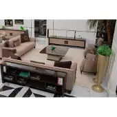 AEA Brauner Holz Couchtisch Edle Wohnzimmer Couchtische Kaffeetische