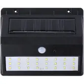 Grundig Applique solaire pour l'extérieur - Éclairage de jardin avec détecteur de crépuscule - 14 x 11,6 x 5 cm - Étanchéité IP44 - Noir