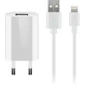 Goobay Kit de recharge Apple Lightning Adaptateur secteur 1 A avec câble Apple Lightning blanc 1 m (1 Softpack)