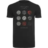 Mc Clothes T-Shirt 'Twenty One Pilots' orange clair / noir / blanc