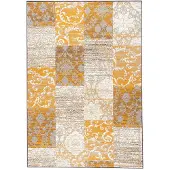 FRAAI Tapis patchwork | Famous Jaune Ocre | 270x370cm | Jaune | Rectangulaire | Tapis