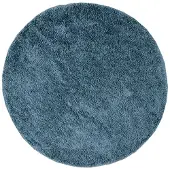 NATURL. Tapis rond à poils longs | Lofty Bleu | Ø 100cm | Bleu | Rond | Tapis