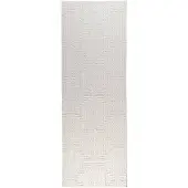 Studio Clarice Tapis de couloir – Hidde 3D Lines Blanc | 80x250cm | Blanc | Synthétique | Tapis de couloir