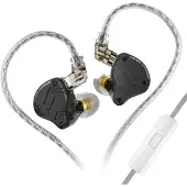 OEM Écouteurs intra-auriculaires, technologie hybride de transducteurs, câble amovible, noirs avec microphone