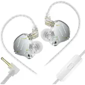 OEM Écouteurs intra-auriculaires, technologie hybride, câble amovible, argent avec microphone
