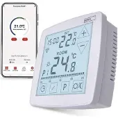 Emos GoSmart Raumthermostat P56S01 mit WiFi, programmierbar, verkabelt, Thermostat, Blanc