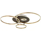 Globo Plafonnier LED, effet 3D, télécommande, anthracite, L 90 cm