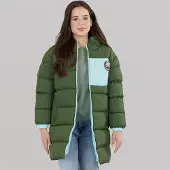 Lagooners Manteau long matelassé Thmfield filles - Vert forêt