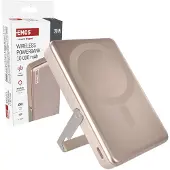 Emos Powerbank 10 000 mAh WI 1031 avec aimant, passthrough et charge sans fil, port USB-C incluant un câble de données USB, or rose, B0552RG