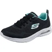 SKECHERS Baskets de sport Microspec Max Electric Jumps pour filles, en mesh noir, taille 28 EU