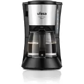 Ufesa CG7115 Capriccio, Cafetière filtre, 0,6 l, café moulu, 680 W, noir, acier inoxydable