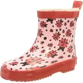 Playshoes Bottes en caoutchouc rose / rouge clair / noir